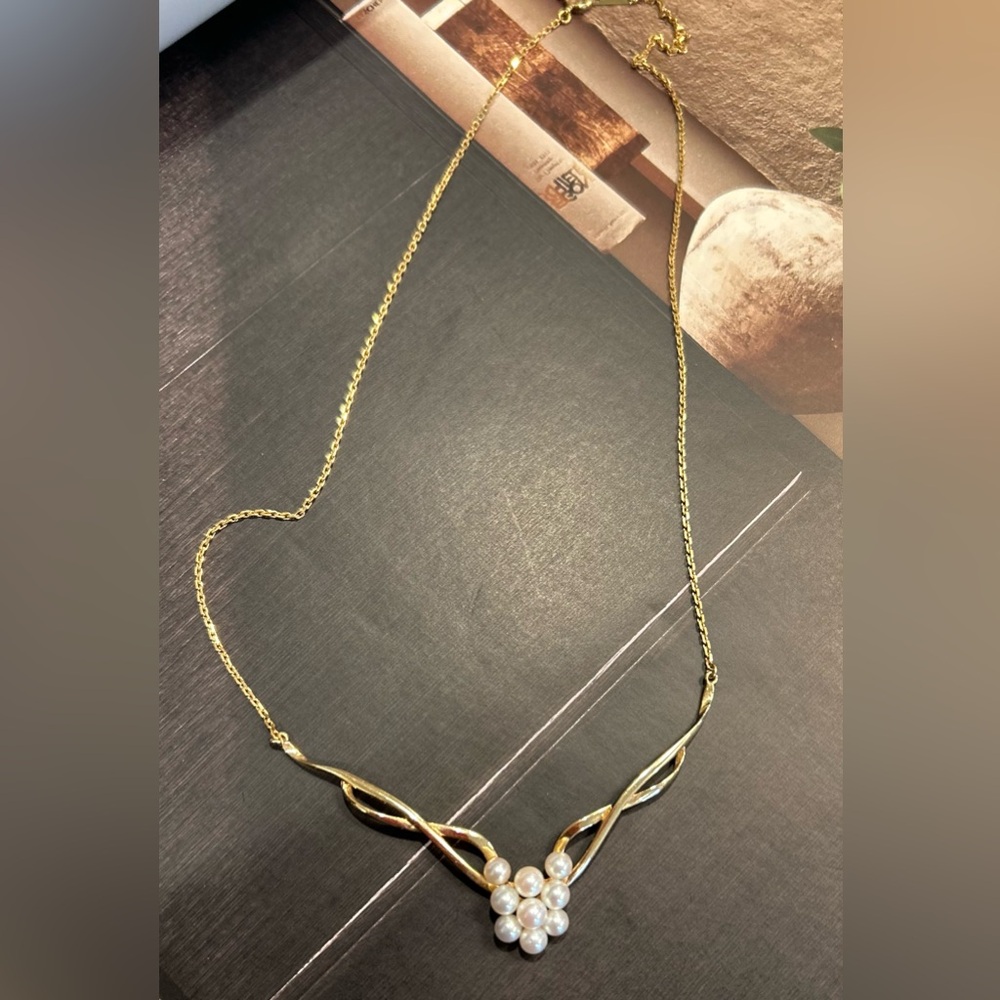Vintage Tasaki 18K Gold Akoya Pearls Necklace - Picture 2 of 5